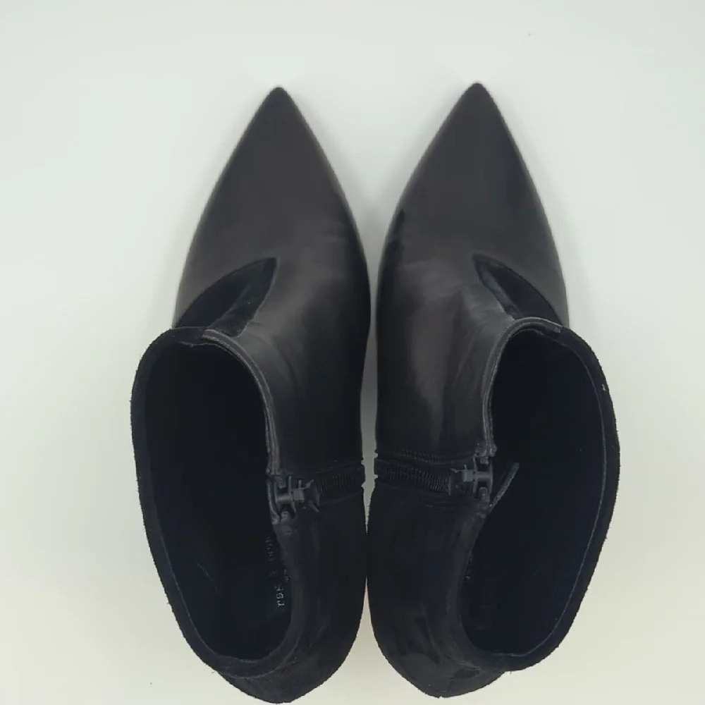 rag & bone Beha Boots in Black Leather & Suede Heeled Sz 7 - Picture 6 of 12